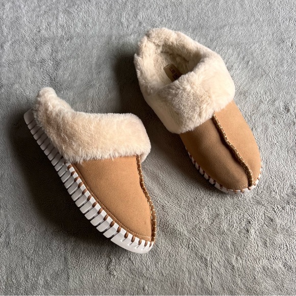 Ilse Jacobsen Shoes - Ilse Jacobsen Tulip Faux Fur Lined Slip-On Open Mule Slippers Latte Sz 37